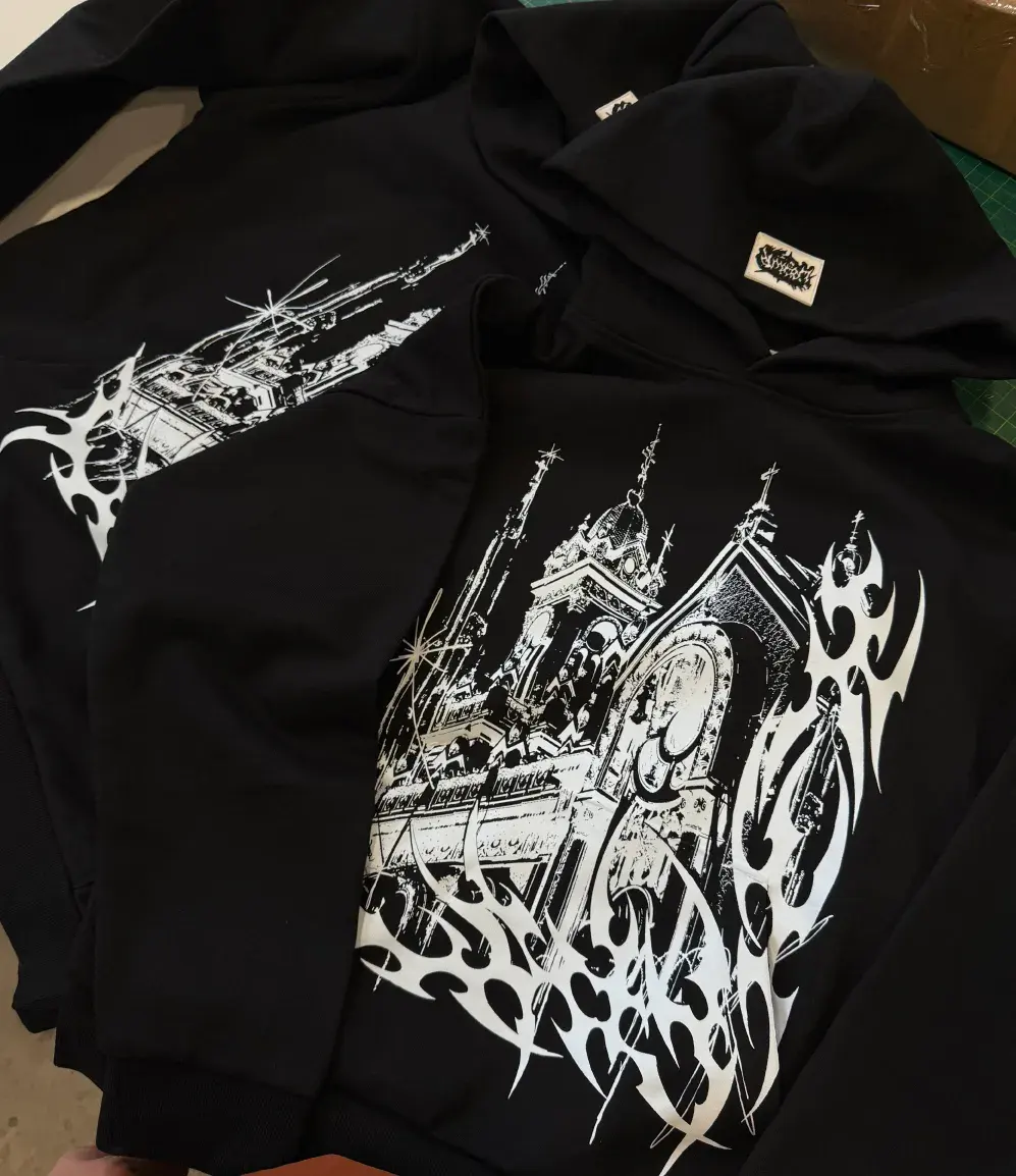 Custom apparel made in-house at PL Apparel Studio, Cambridge, Ontario
